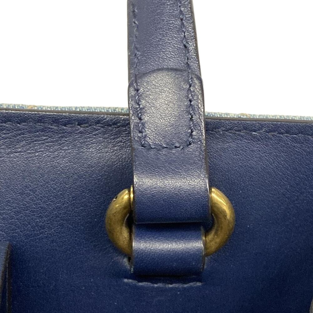 Gucci GG Marmont Handbag 448054 Blue Navy Denim Leather - Picture 11 of 15